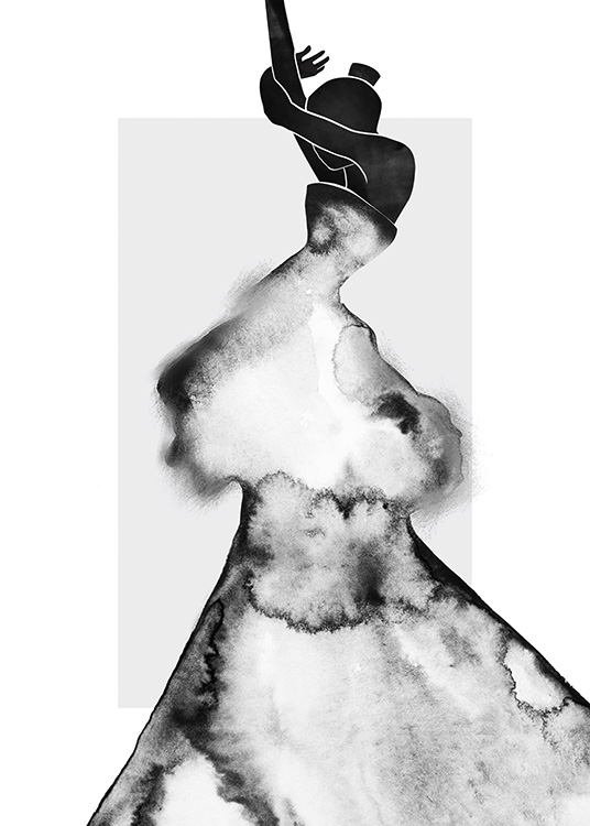 Watercolor Gown No1 Plakát