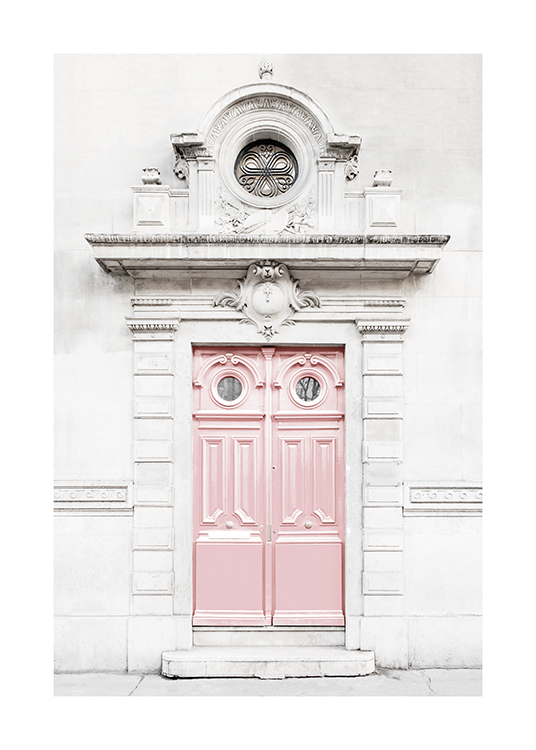 Pink Door In Paris Plakát