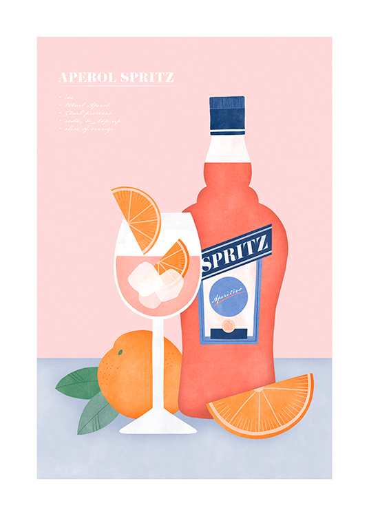Aperol Spritz Illustration Plakát