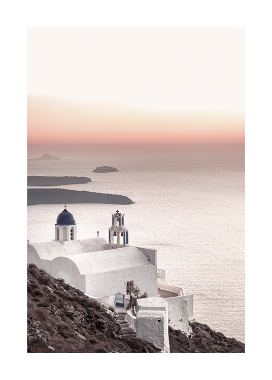 Santorini Sunset Plakát