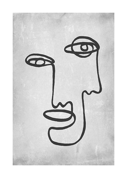 Concrete Line Art Plakát