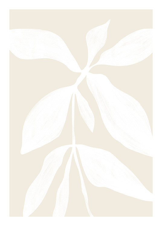 – Plakát rostliny s béžovým pozadím