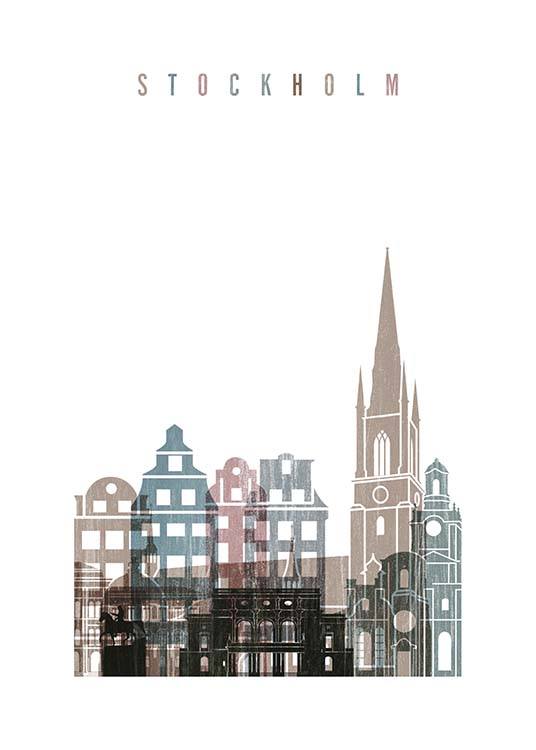 Stockholm Skyline Plakát