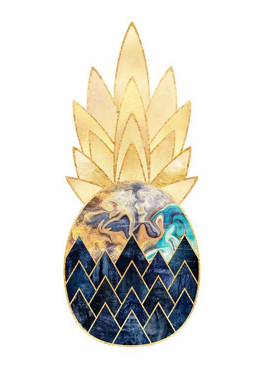 Graphic Pineapple 1 Plakát