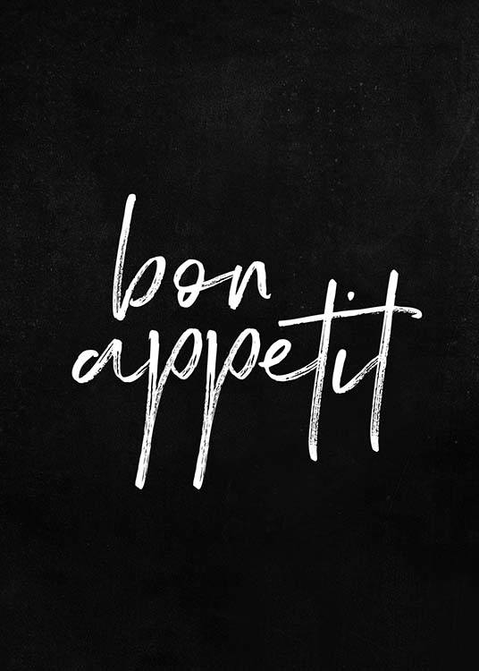 Bon Appetit Black Plakát