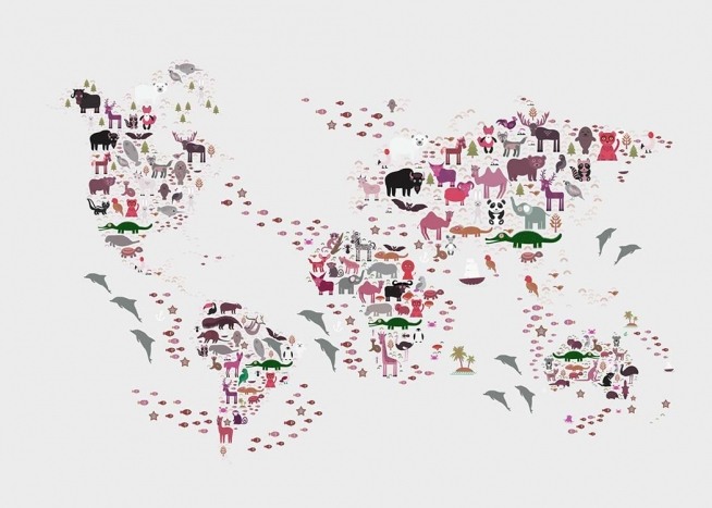 World Map Kids Plakát