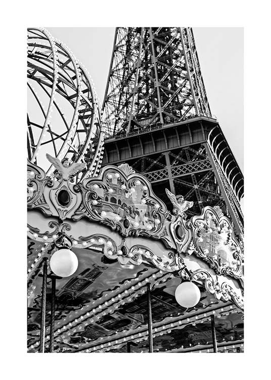 Carousel Et Eiffel Plakát