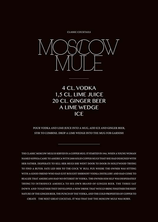Classic Moscow Mule Plakát