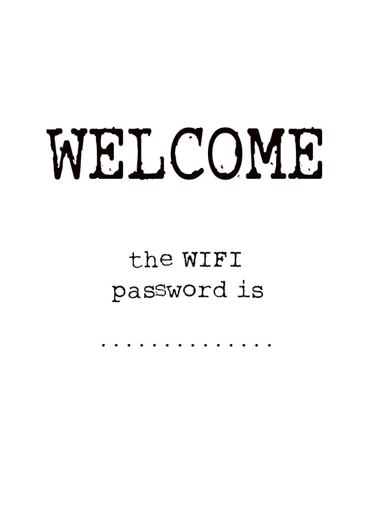 Wifi Password, Plakát