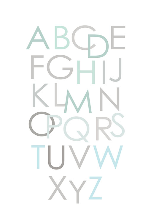 Alphabet Blue Eng, Plakát