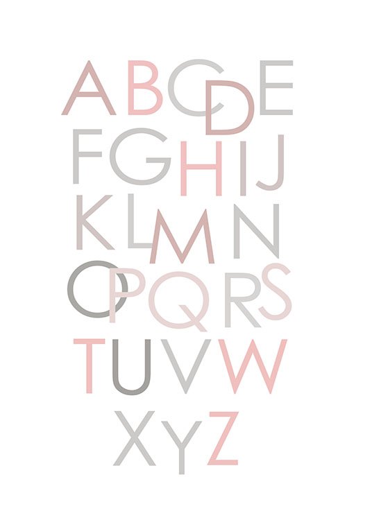 Alphabet Pink Eng, Plakát