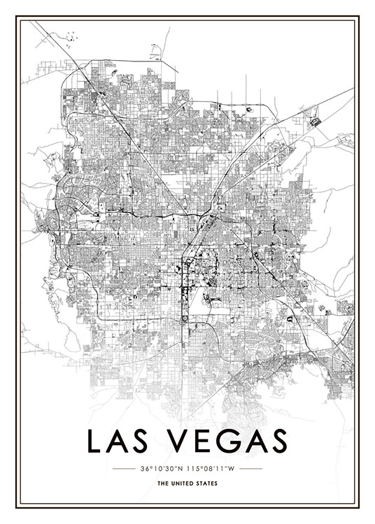 Las Vegas Map Plakát