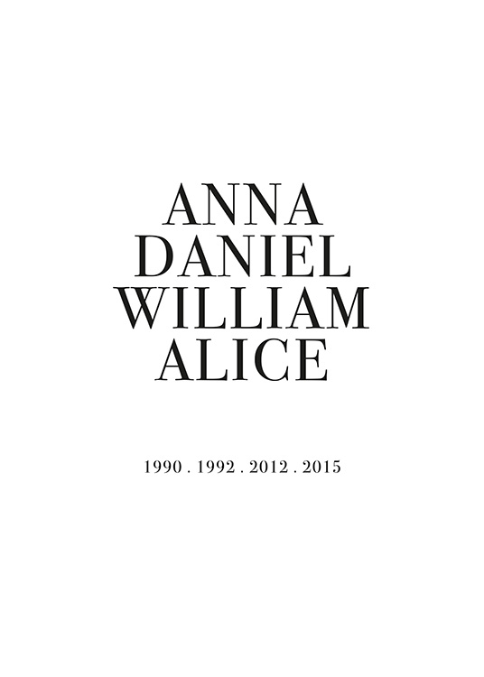 Our Names Personal Plakát